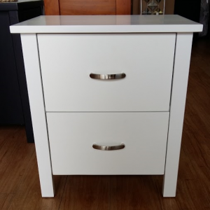 BEDSIDE IN NZ PINE- WHITE SWAN