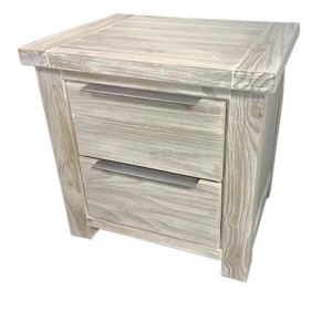BEDSIDE - SOLID PINE- WHITEWASH FINISH [A]
