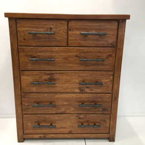 TALLBOY WITH 6 DRAWER- PINE - W