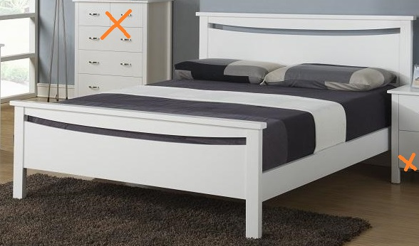 QUEEN BED FRAME -WHITE