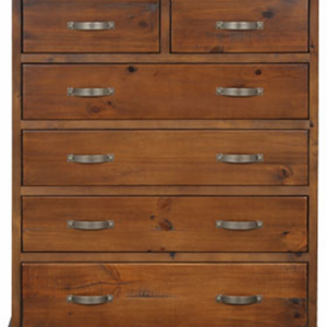 TALLBOY WITH 6 DRAWER-NZ PINE- VICTORIA