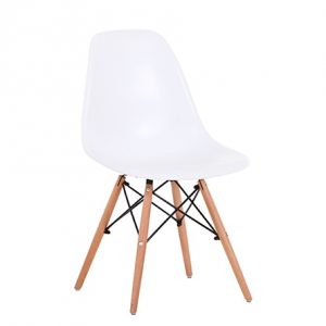 DINING CHAIRS x 4 - WHITE [E]- ONLINE ONLY