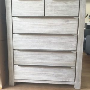 TALLBOY- SOLID PINE WOOD -WHITEWASH FINISH[A]