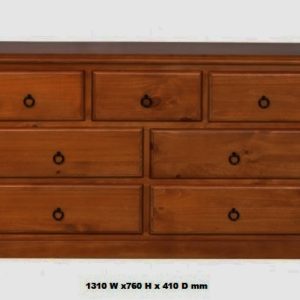 LOWBOY WITH 7 DRAWER- S- NEW- DARK COLOUR