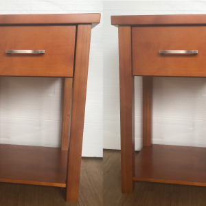 PAIR OF BEDSIDES IN WOOD -1 DRW [M]