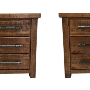 PAIR OF BEDSIDES - NZ PINE- [W]