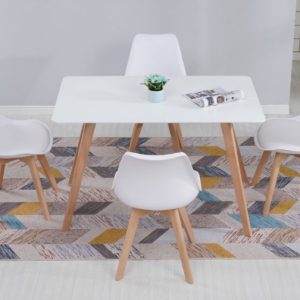 DINING SUITE IN WHITE- 4 SEATER- S-1200 mm- SOLD ONLINE ONLY