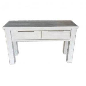 HALL TABLE IN NZ PINE -1300mm- WHITEWASH FINISH