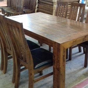 DINING SUITE IN SOLID PINE WOOD- 6 SEATER -1800 mm - [W]