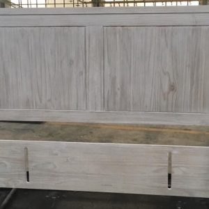 QUEEN/ KING HEADBOARD in PINEWOOD- WHITEWASH FINISH [A]