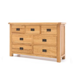 LOWBOY- 7 DRAWER LOWBOY - RICHMOND-  OAK/ VENEER- ONLINE ONLY