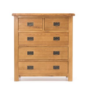 TALLBOY IN OAK- 7 DRAWER LOWBOY - RICHMOND