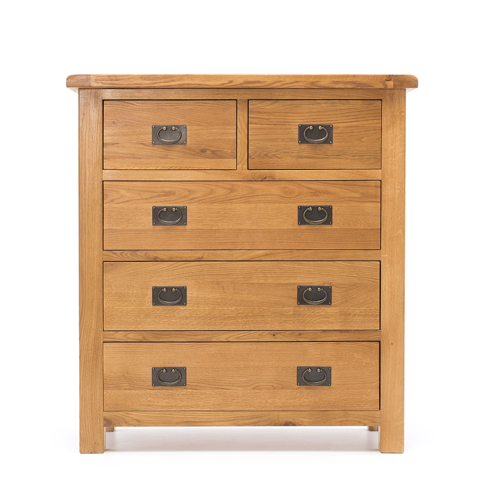 TALLBOY IN OAK- 7 DRAWER LOWBOY - RICHMOND