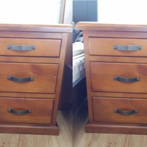 PAIR OF BEDSIDES - NZ PINE- [V]