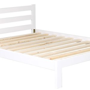 BED FRAME- DOUBLE- T - WHITE