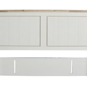 KING SINGLE/ SINGLE HEADBOARD- WHITE with ASHTOP