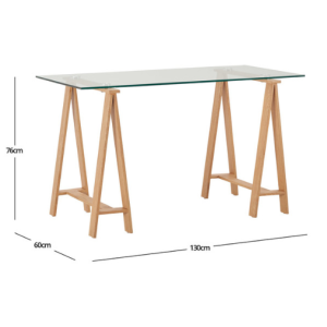 STUDENT DESK- GLASS TOP