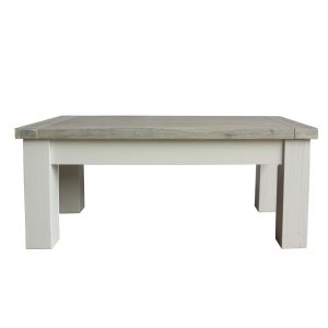 COFFEE TABLE IN SOLID PINE- WHITEWASH - ASH- 1010 MM