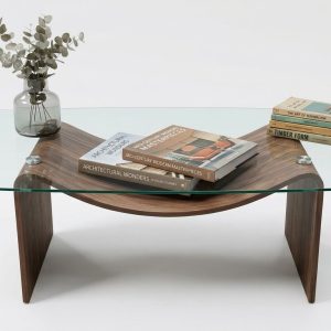 COFFEE TABLE - GLASS- BELL WAVE - 1300 mm